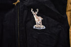 Vintage 1990s Suede Leather Embroidered Deer Bomber Jacket