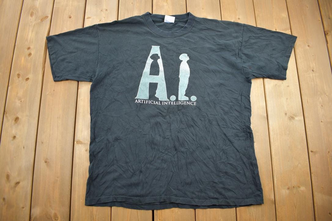Vintage 2001 A.I Artificial intelligence Movie Promo T-shirt
