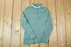 Vintage 1990s Knit Turtleneck Quarter Zip Sweater / 90s Crewneck / Made In USA / Preppy