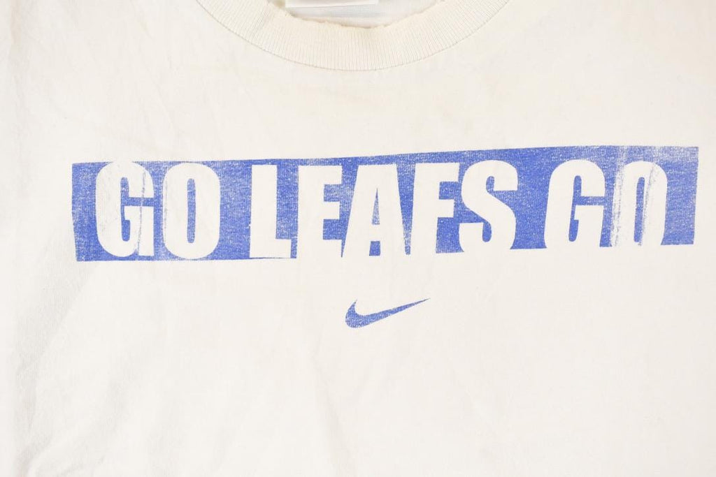 Vintage Y2K Nike Toronto Maple Leafs NHL Go Leafs Go Souvenir Hockey T-Shirt Men's XL