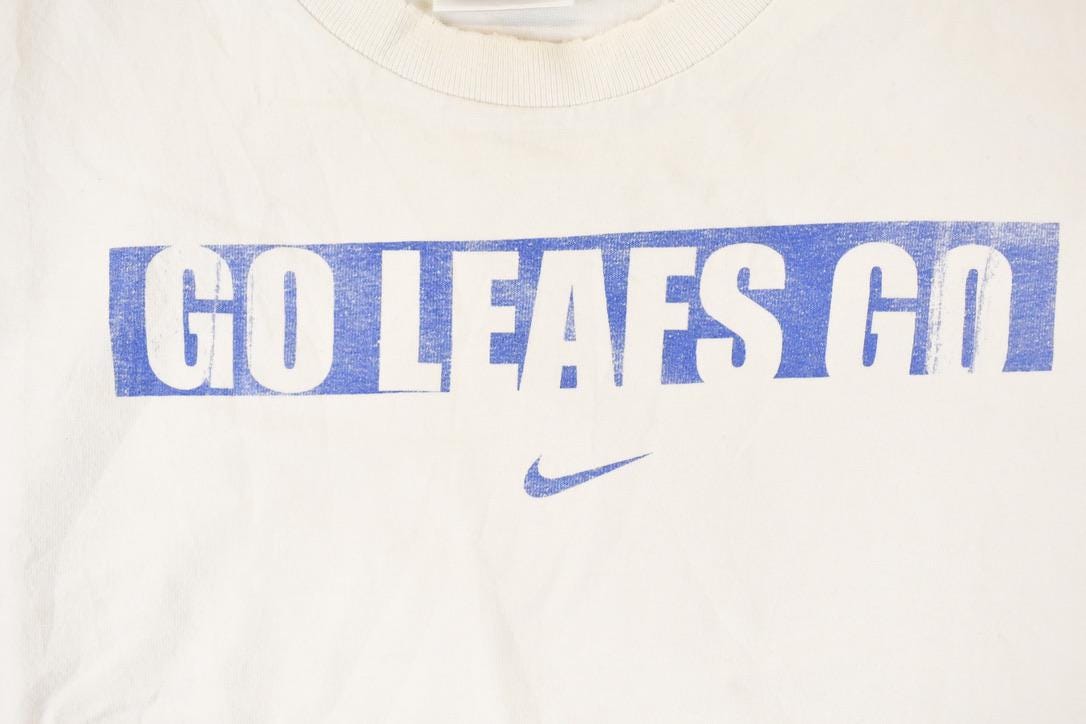 Vintage Y2K Nike Toronto Maple Leafs NHL Go Leafs Go Souvenir Hockey T-Shirt Men's XL