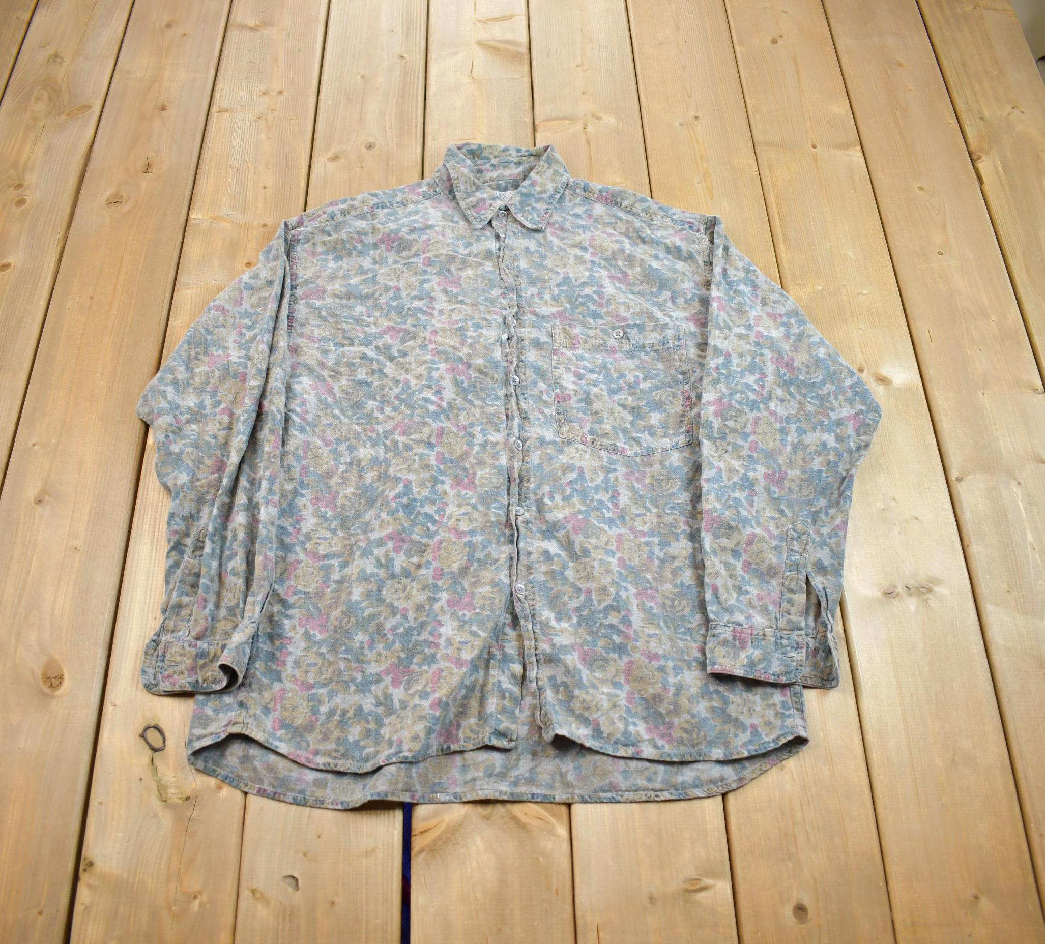 Vintage 1990s Woodhouse Menswear Abstract Design Button Up Shirt