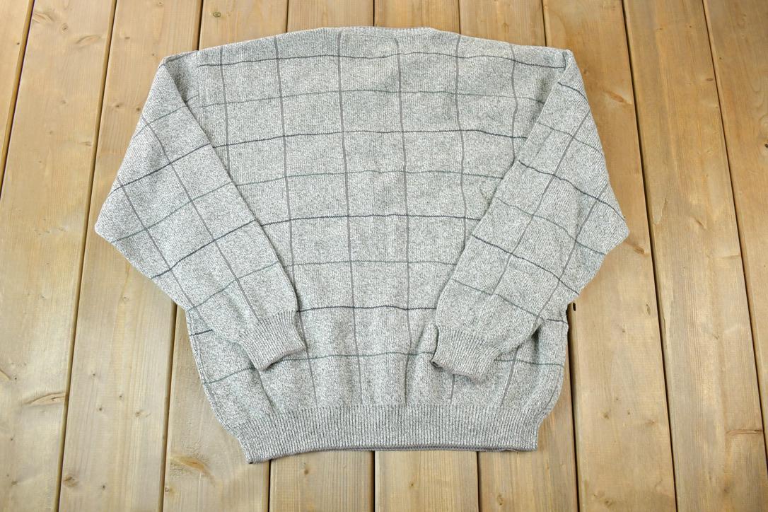Vintage 1990s Sedgefield Knit Abstract Pattern Crewneck Sweater