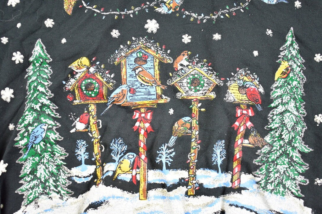 Vintage 1990s Cute Birds Christmas Sweater