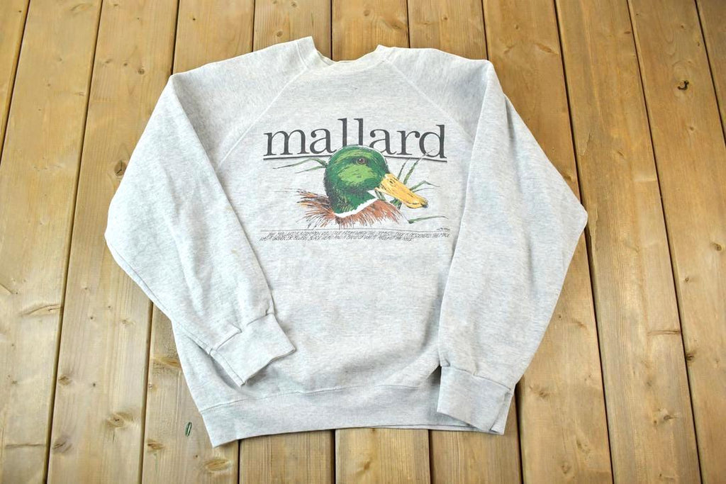 Vintage 1988 The Wild Side Mallard Duck Souvenir Crewneck Sweatshirt