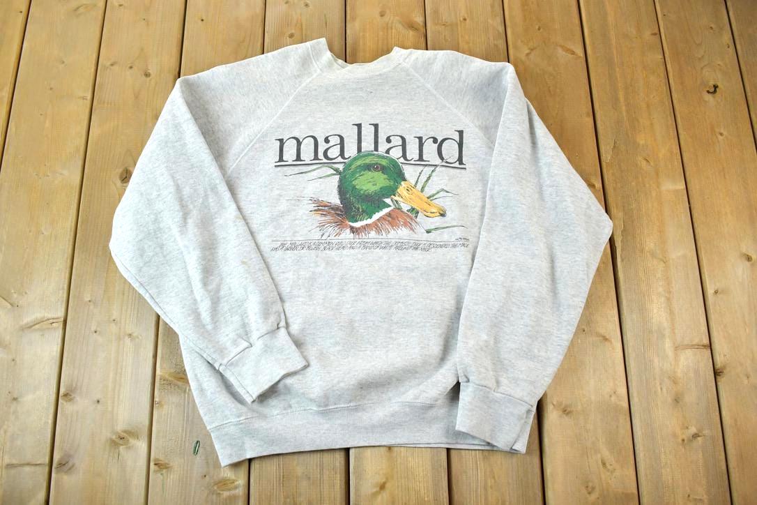 Vintage 1988 The Wild Side Mallard Duck Souvenir Crewneck Sweatshirt