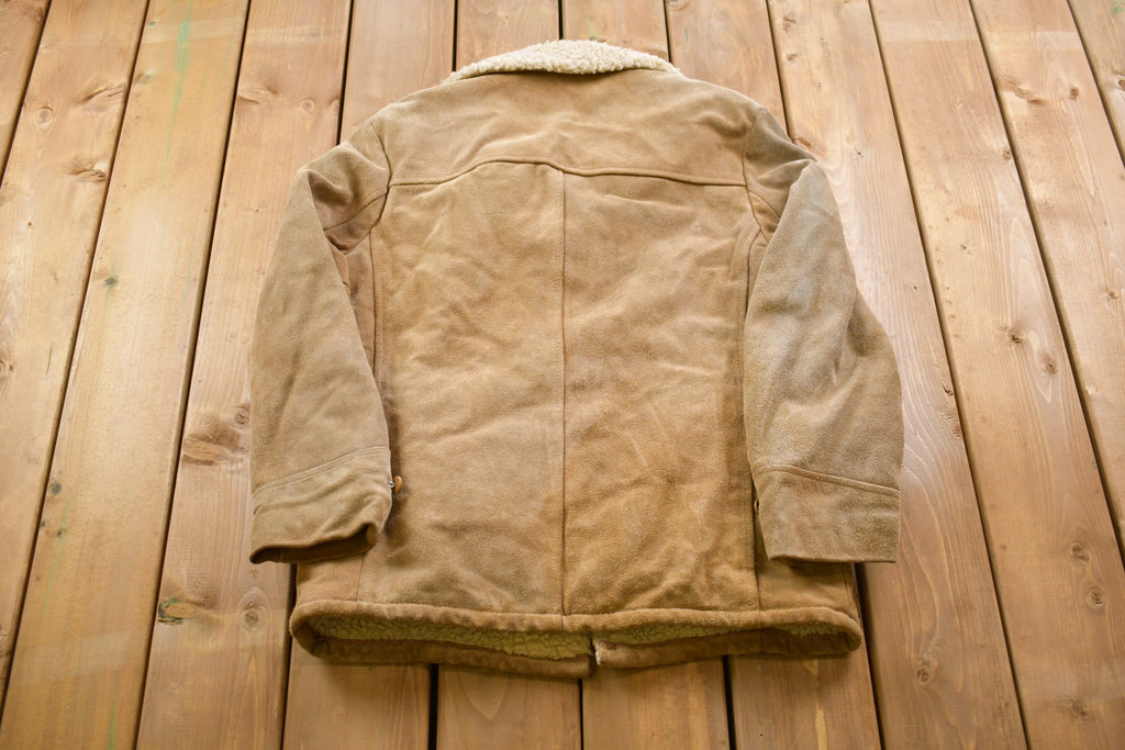 Vintage 1980s Genuine Leather Shearling Leather Jacket