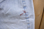 Vintage 1990s Lee Lee Riveted Light Wash Denim Jeans Size 28 x 30