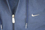 Vintage Y2K Nike Hoodie Full Zip Sweatshirt Men's XL / Swoosh Logo / Minimalist / Made in USA / 90s Nike Sweater