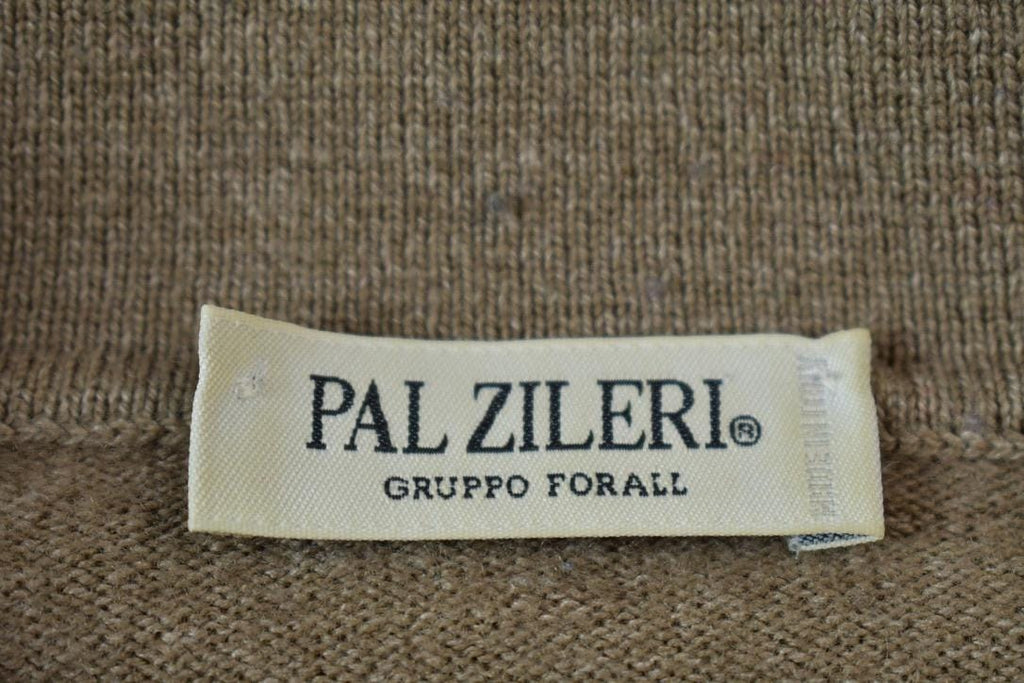 Vintage 1980s Pal Zileri Long Sleeve Cashmere Knit Polo Sweater Made in Italy