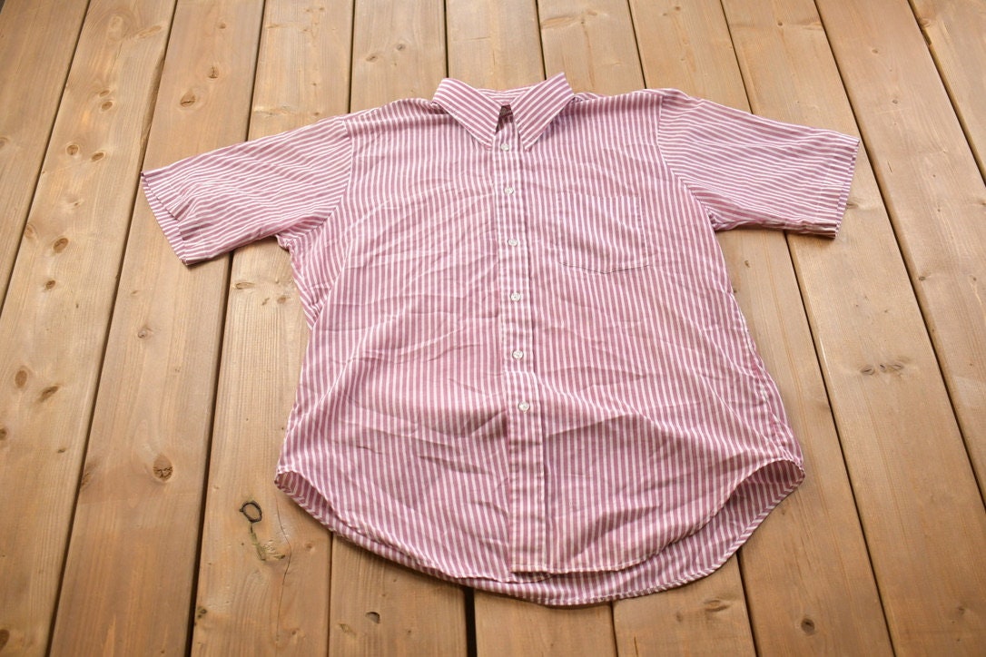 Vintage 1990s Arrow Striped Button Up Shirt