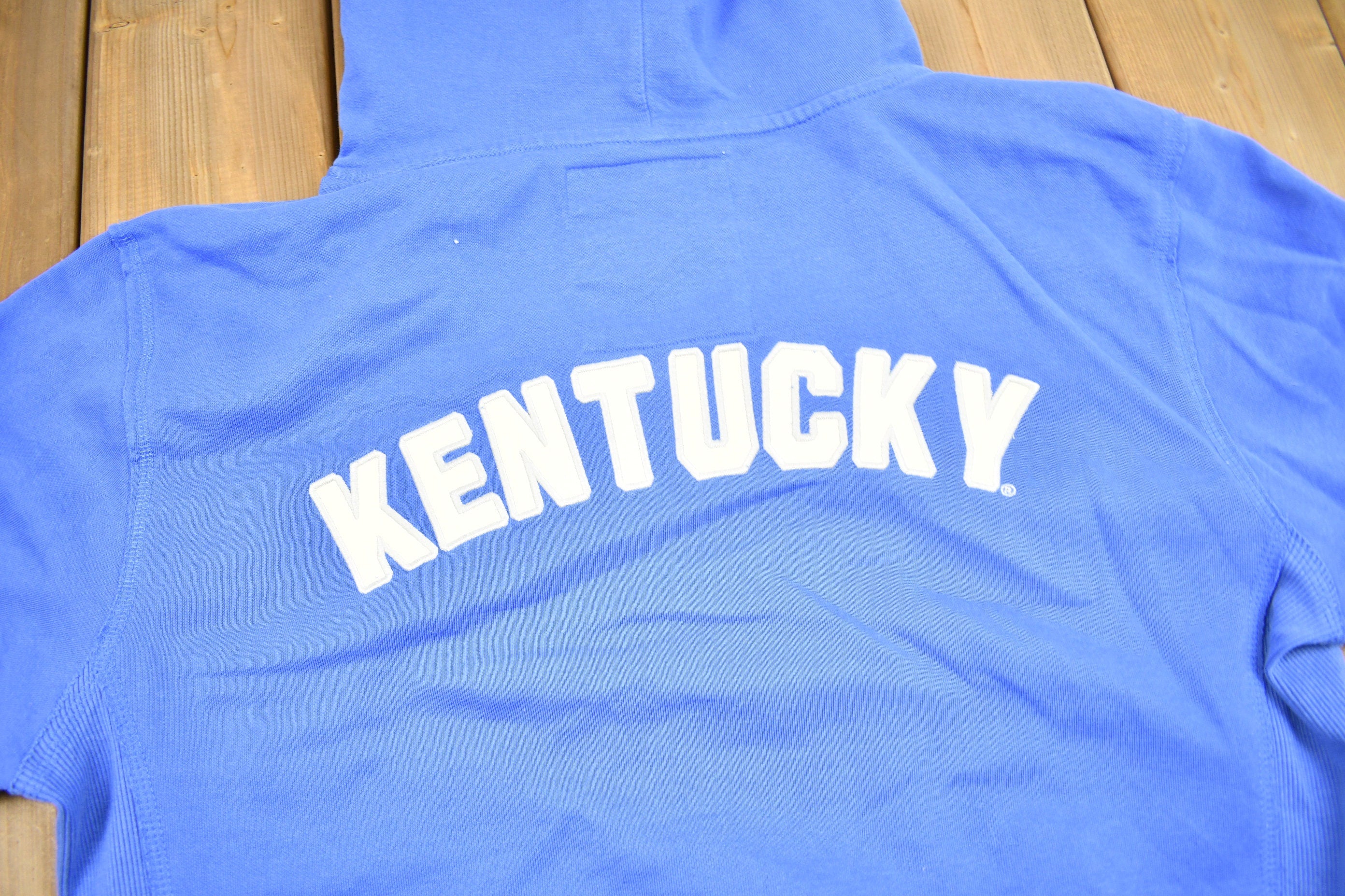 Vintage 1990s University of Kentucky Collegiate Hoodie  Embroidered  NCAA Sweatshirt  Sportswear  Americana