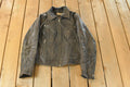 Vintage Y2K Zoul Washed Leather Biker Jacket Women's Small