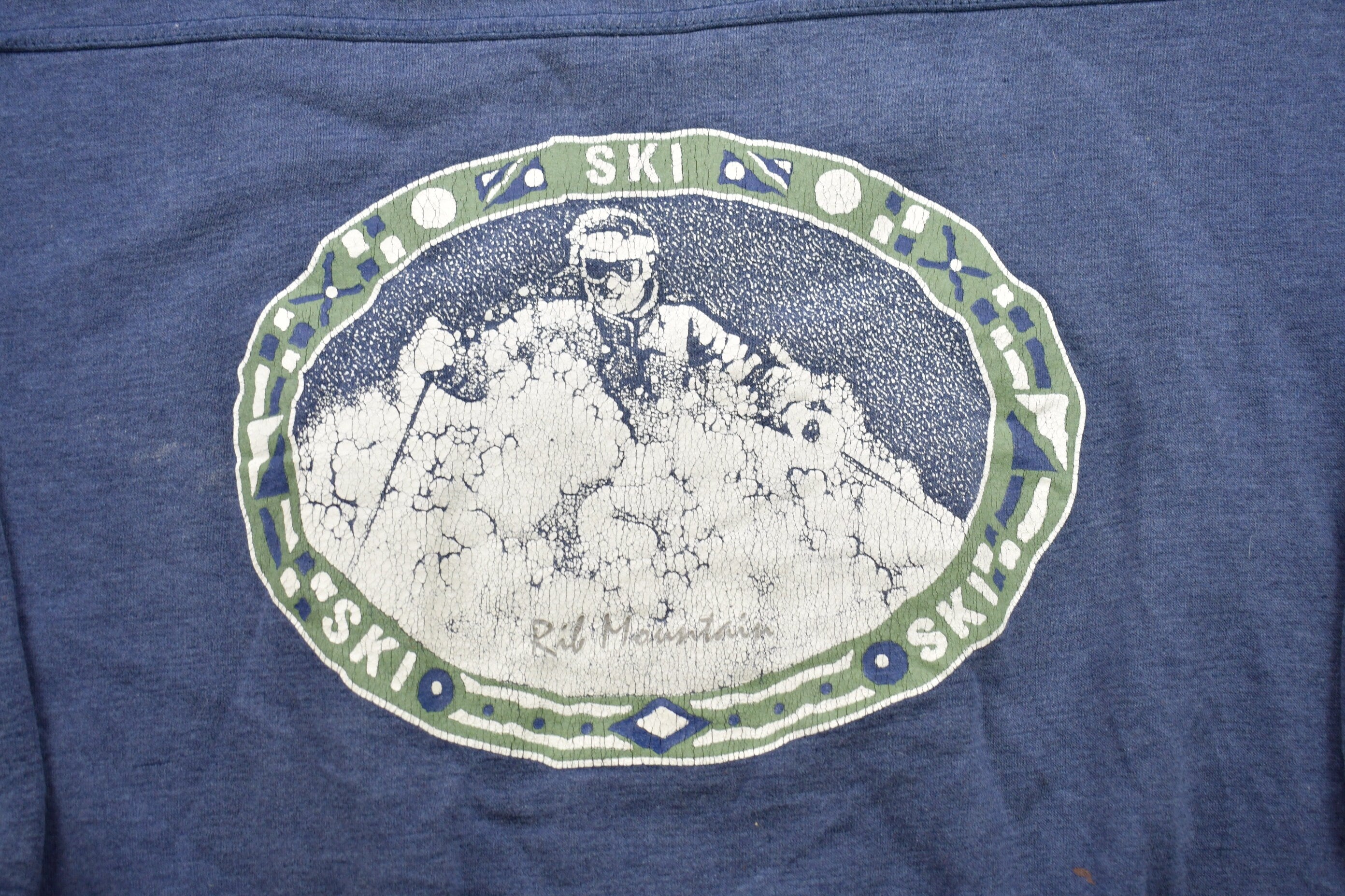 Vintage 1990s Rib Mountain Wisconsin Skiing Crewneck Sweatshirt