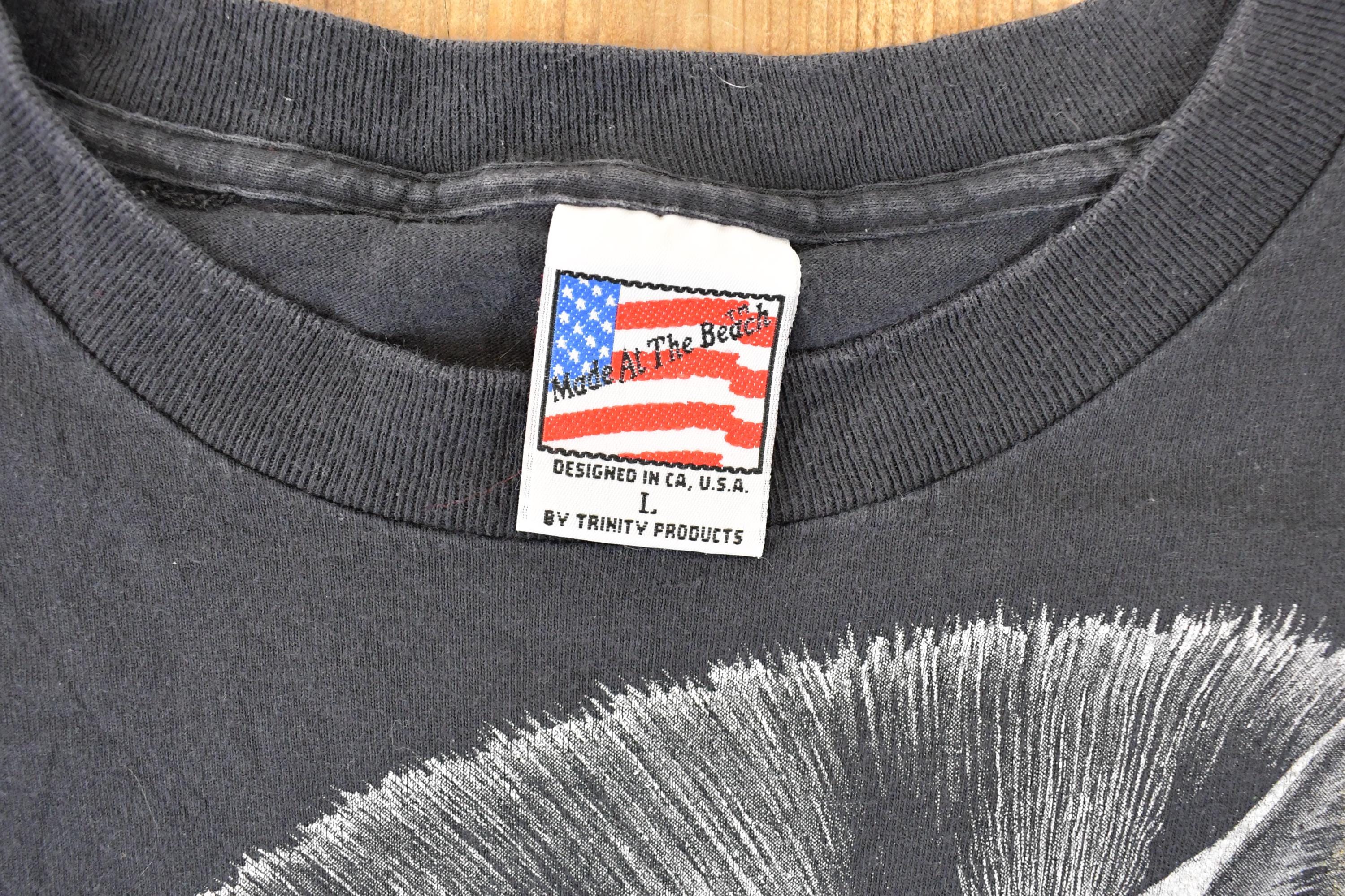 Vintage 1990s Zebra Portrait Souvenir Sahara T-Shirt Men's L