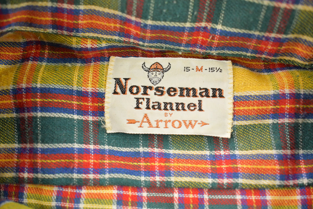 Vintage 1990s Norseman By Arrow Plaid Flannel Button Up Shirt
