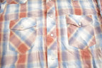 Vintage 1990s Wrangler Western Wear Plaid Pattern Pearl Button Up Shirt