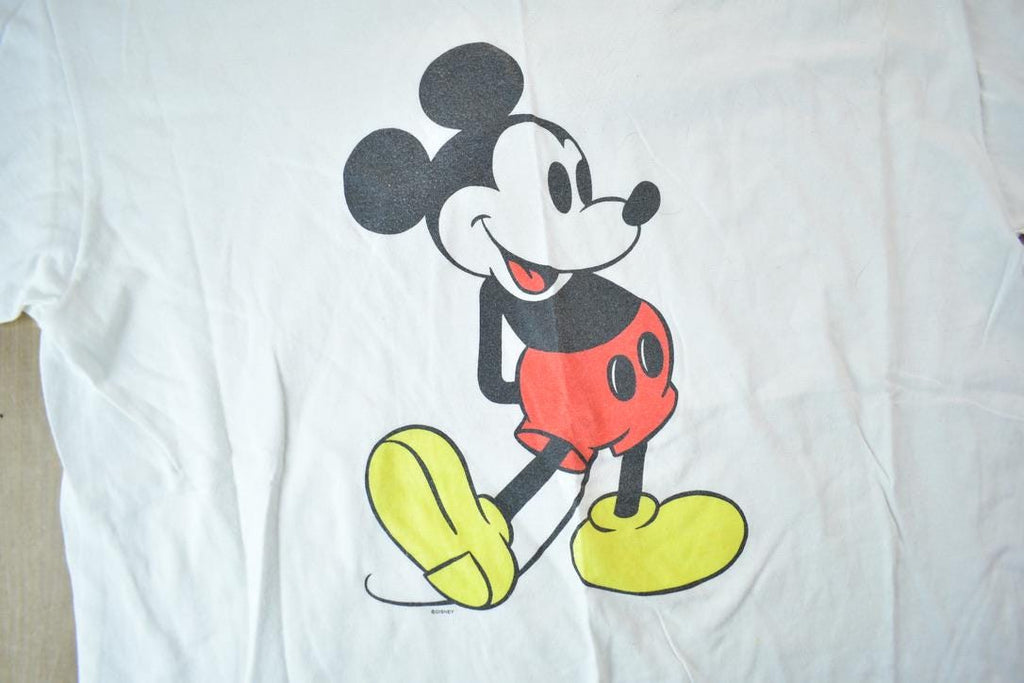 Vintage 1990s Mickey Mouse Graphic Souvenir T Shirt / XL / Single Stitch / Disney Tee