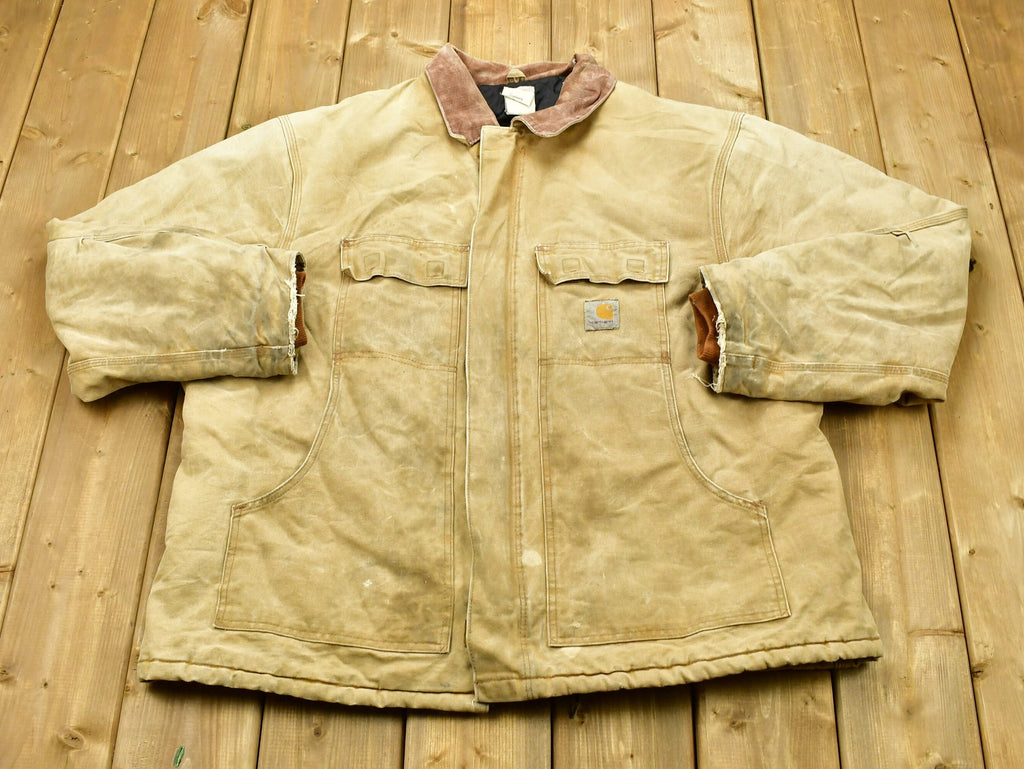 Vintage 1990s Carhartt Tan Chore Coat