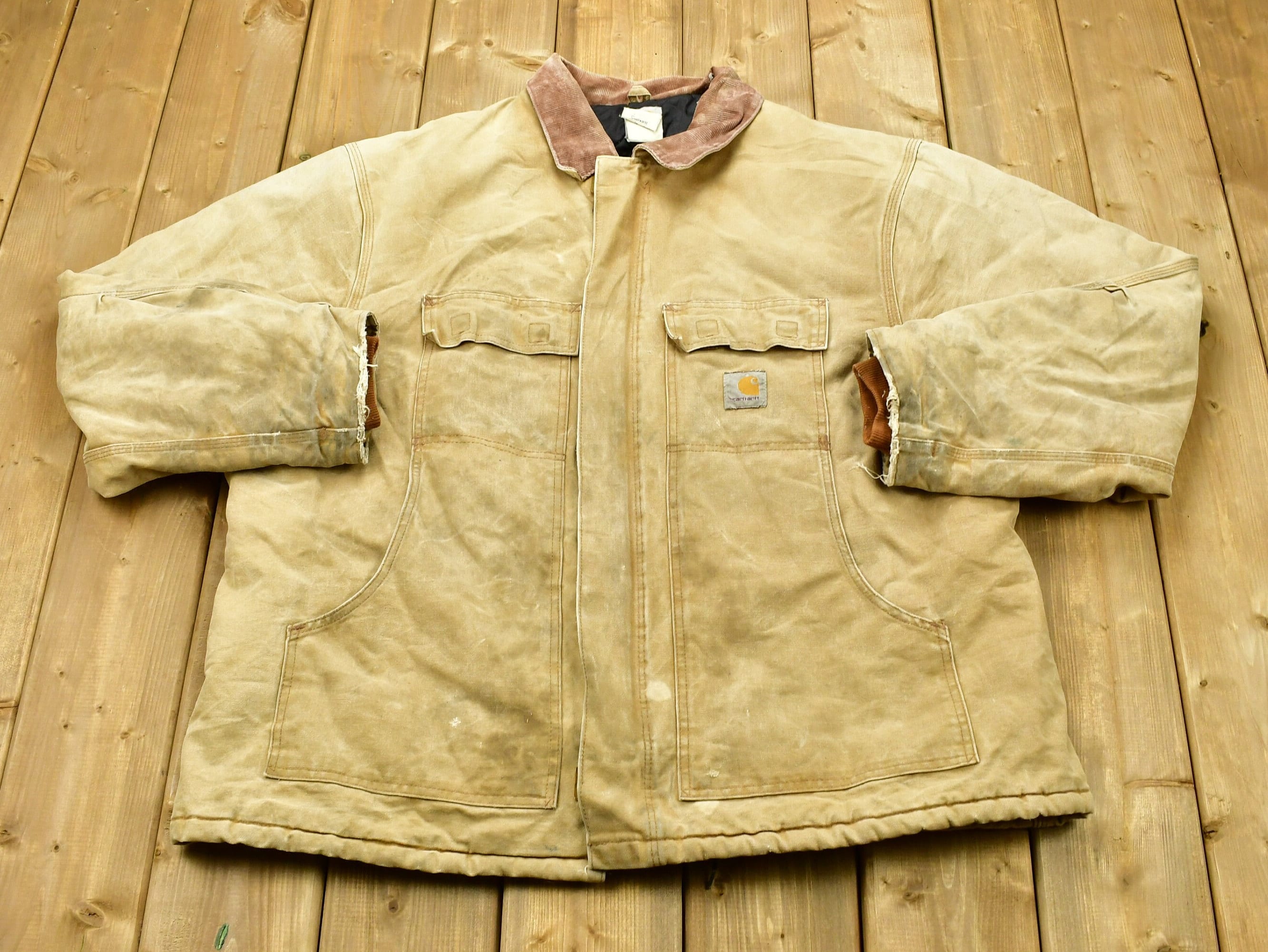 Vintage 1990s Carhartt Tan Chore Coat