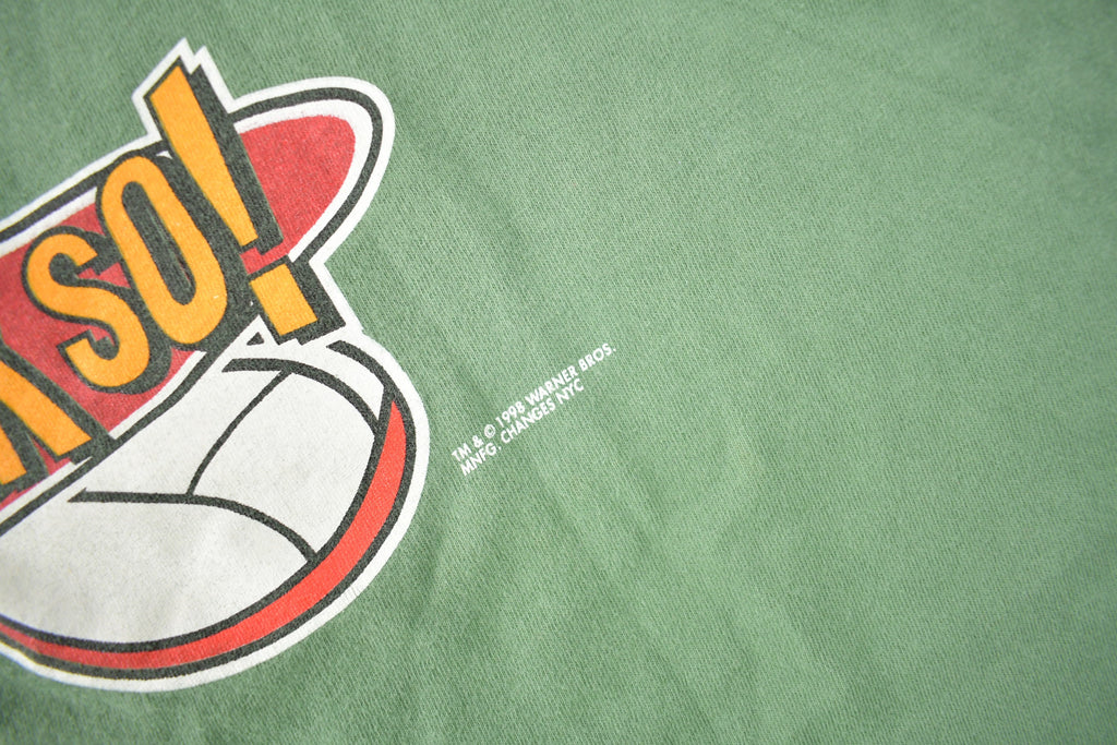 Vintage 1998 Marvin The Martian Looney Tunes Cartoon Graphic T-Shirt Made In USA