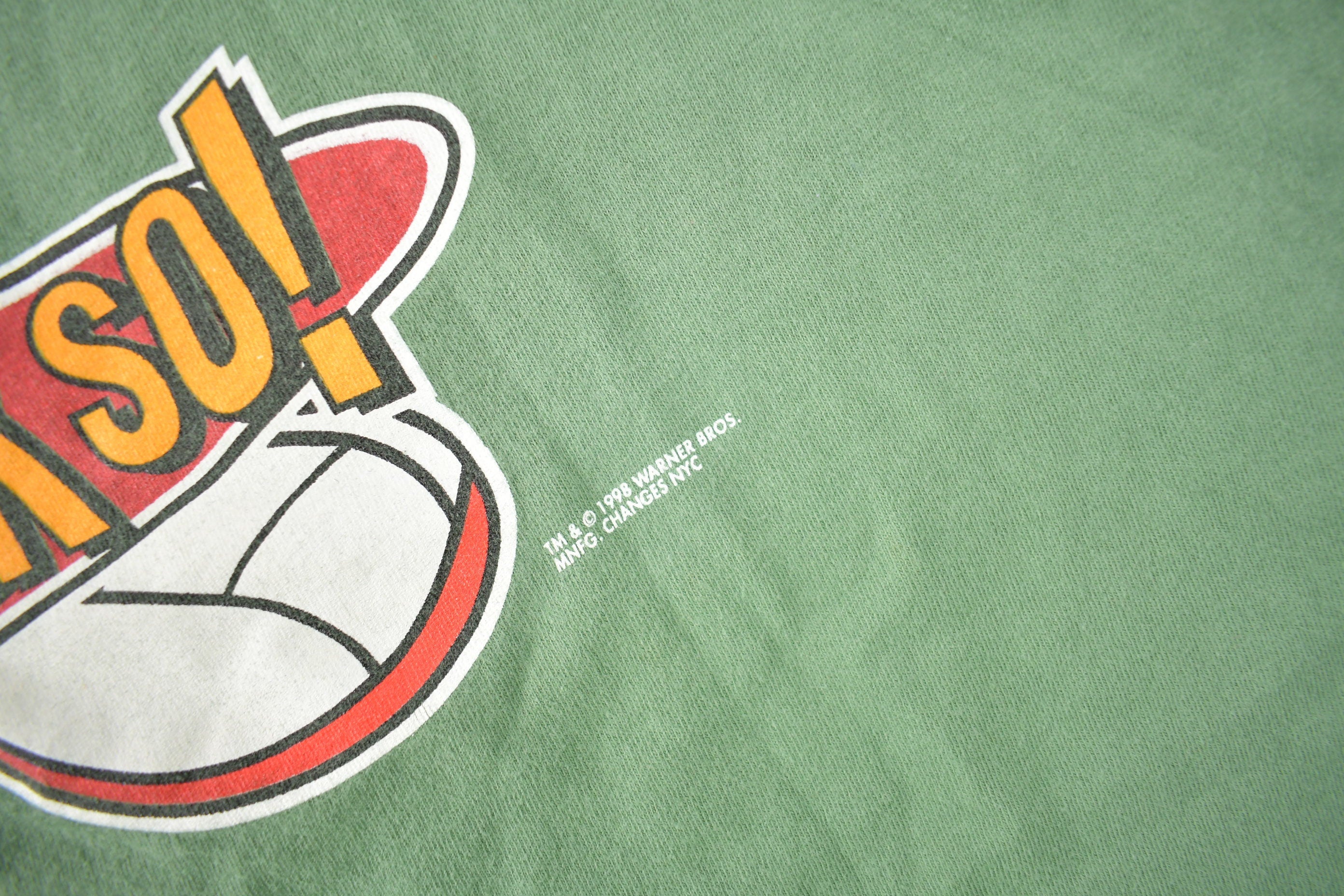 Vintage 1998 Marvin The Martian Looney Tunes Cartoon Graphic T-Shirt Made In USA