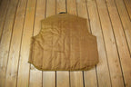 Vintage 1980s Lined Button Snap Workwear Vest - XXL