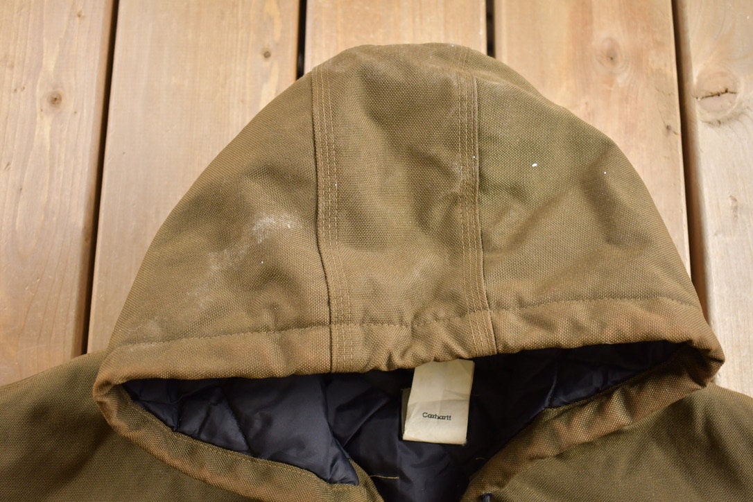 Vintage 1990s Carhartt Hooded Work Jacket
