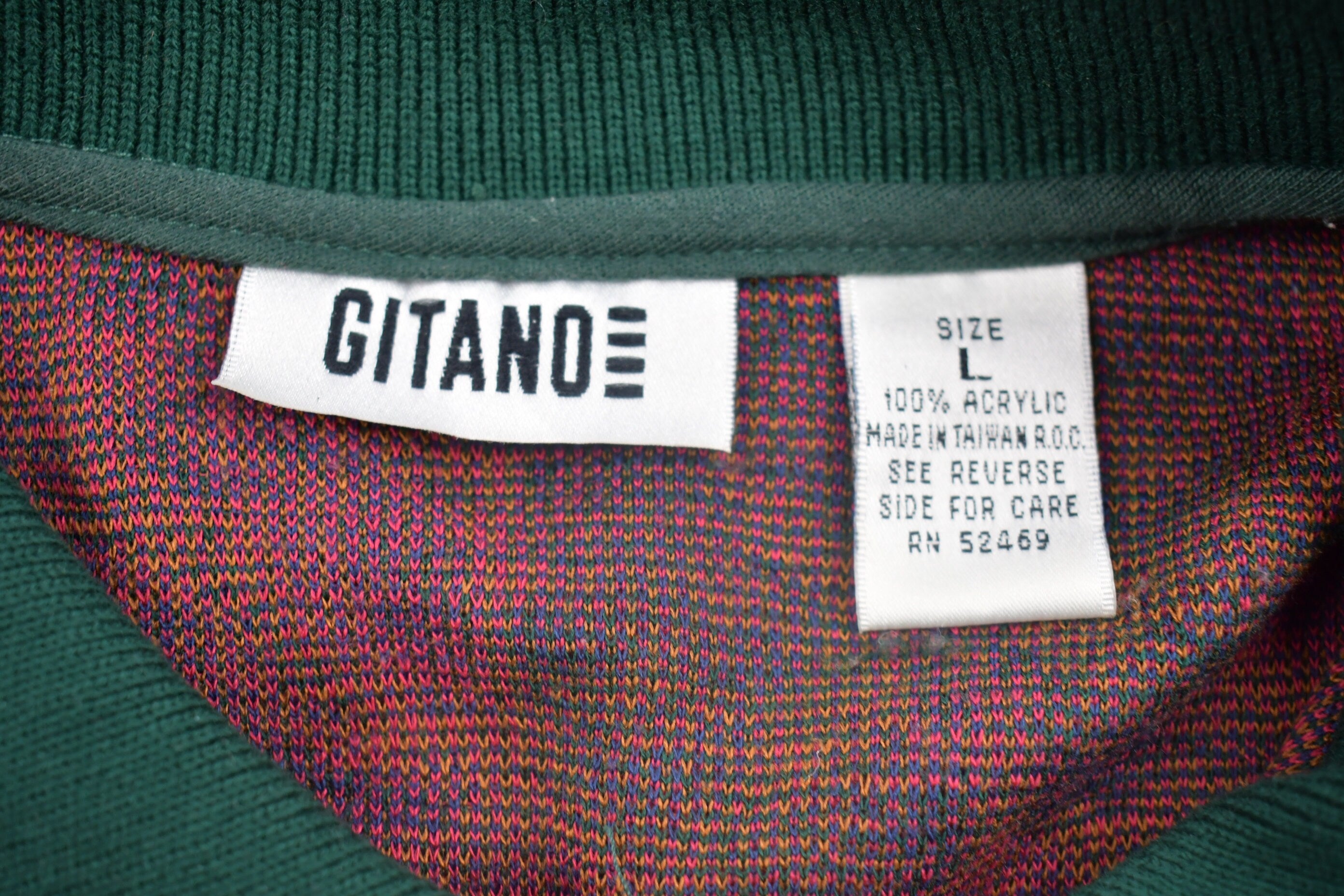 Vintage 1990s Gitano Floral Button Up Sweatshirt