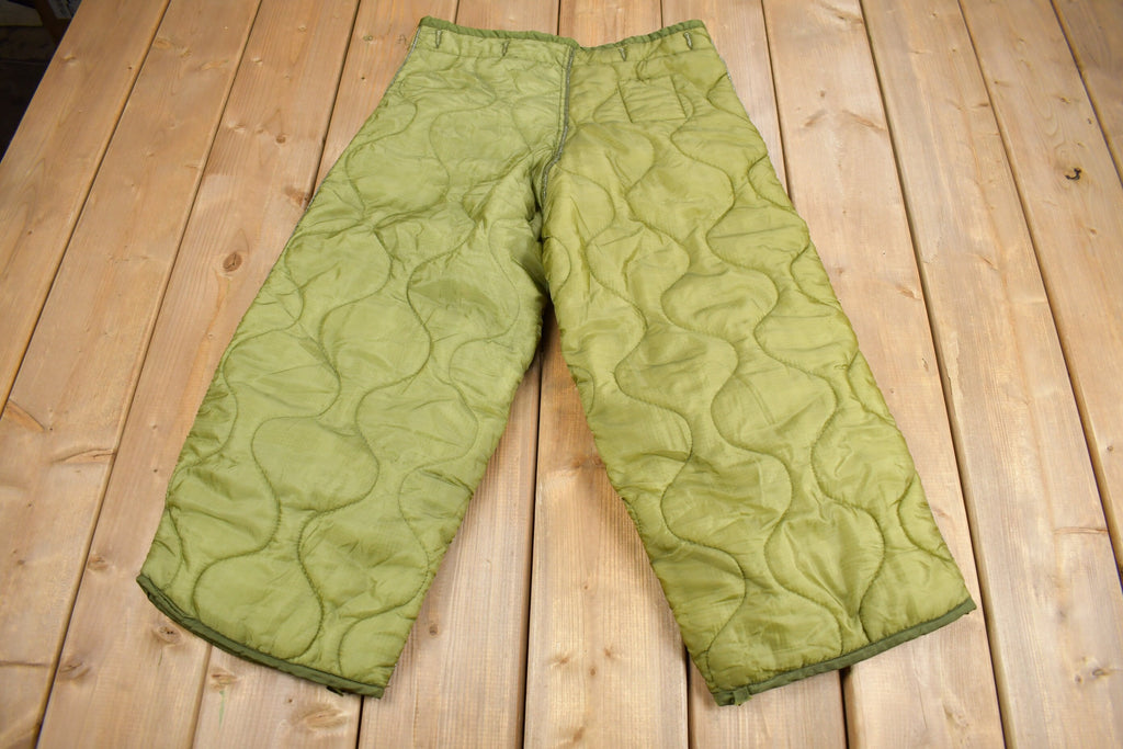 Vintage 1983 Military Cold Weather Liner Pants Size Large Long