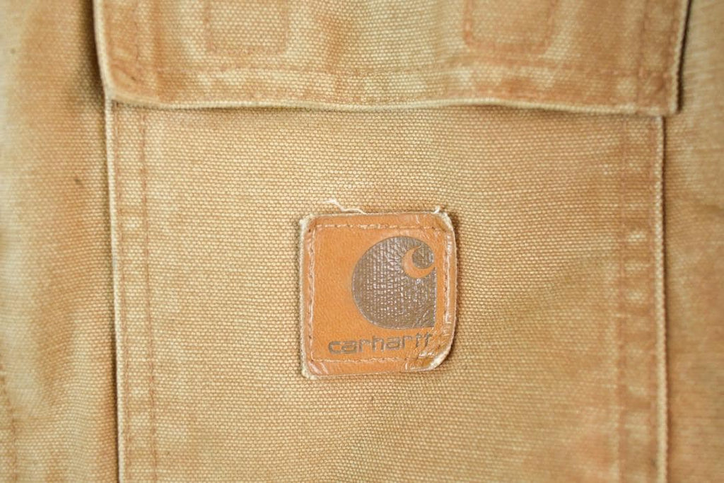 Vintage 1990s Carhartt Perfectly Distressed Collared Jacket Made In USA