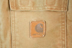 Vintage 1990s Carhartt Perfectly Distressed Collared Jacket Made In USA
