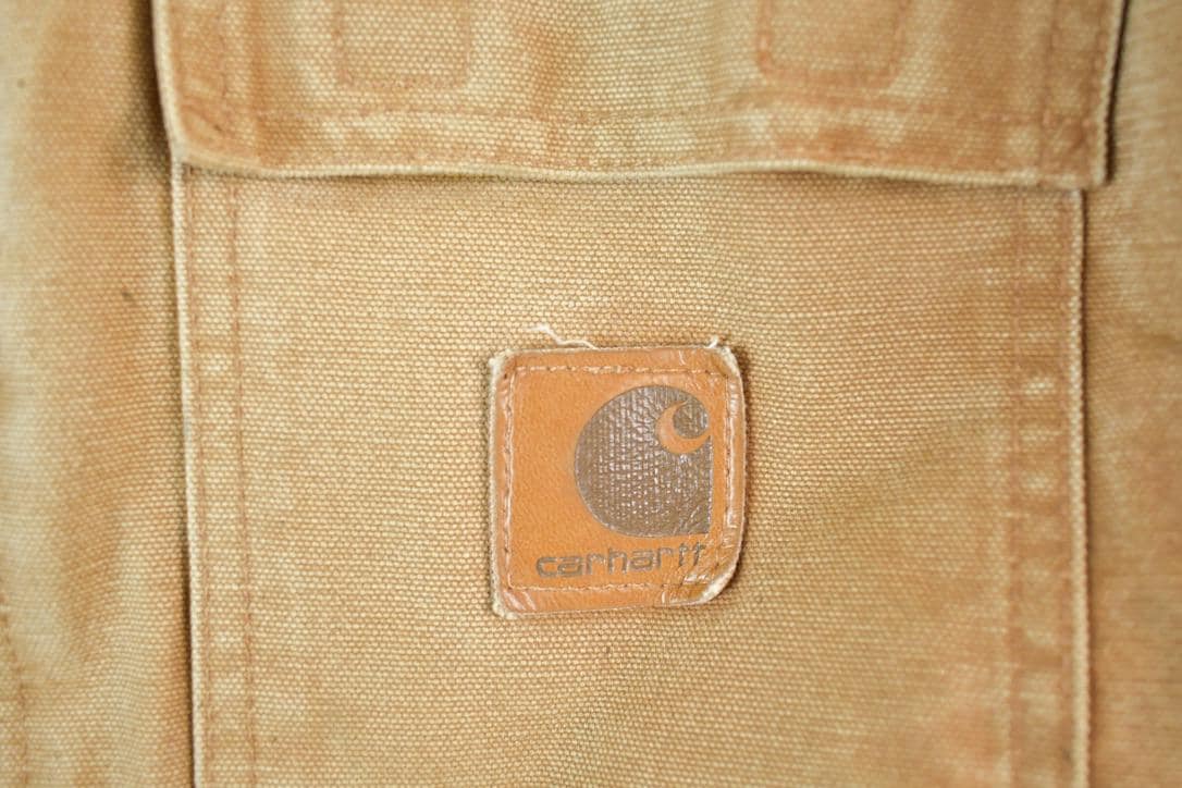 Vintage 1990s Carhartt Perfectly Distressed Collared Jacket Made In USA