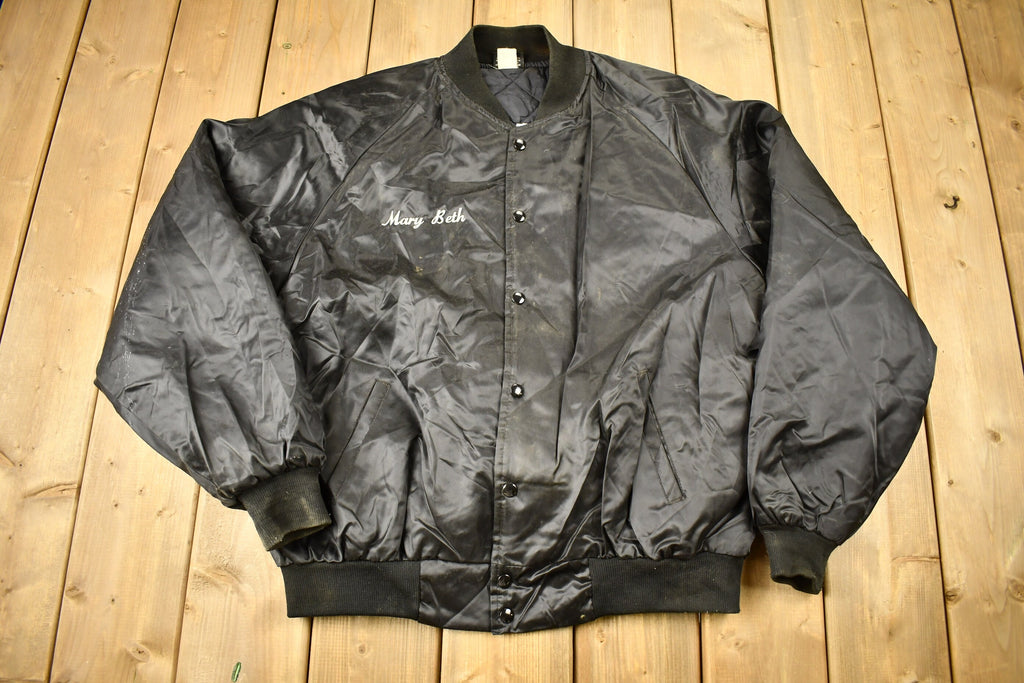 Vintage 1990s Act IV Night Club Satin Bomber Jacket