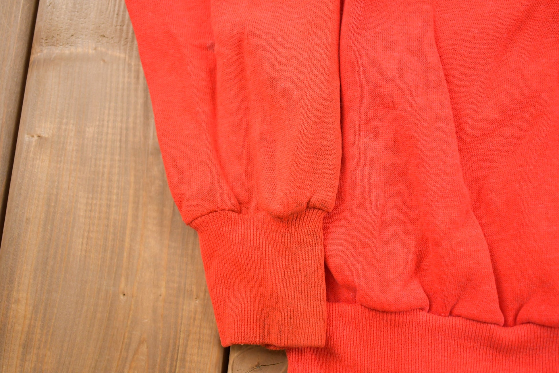 Vintage 1980s Red Raglan Cut Crewneck Sweatshirt