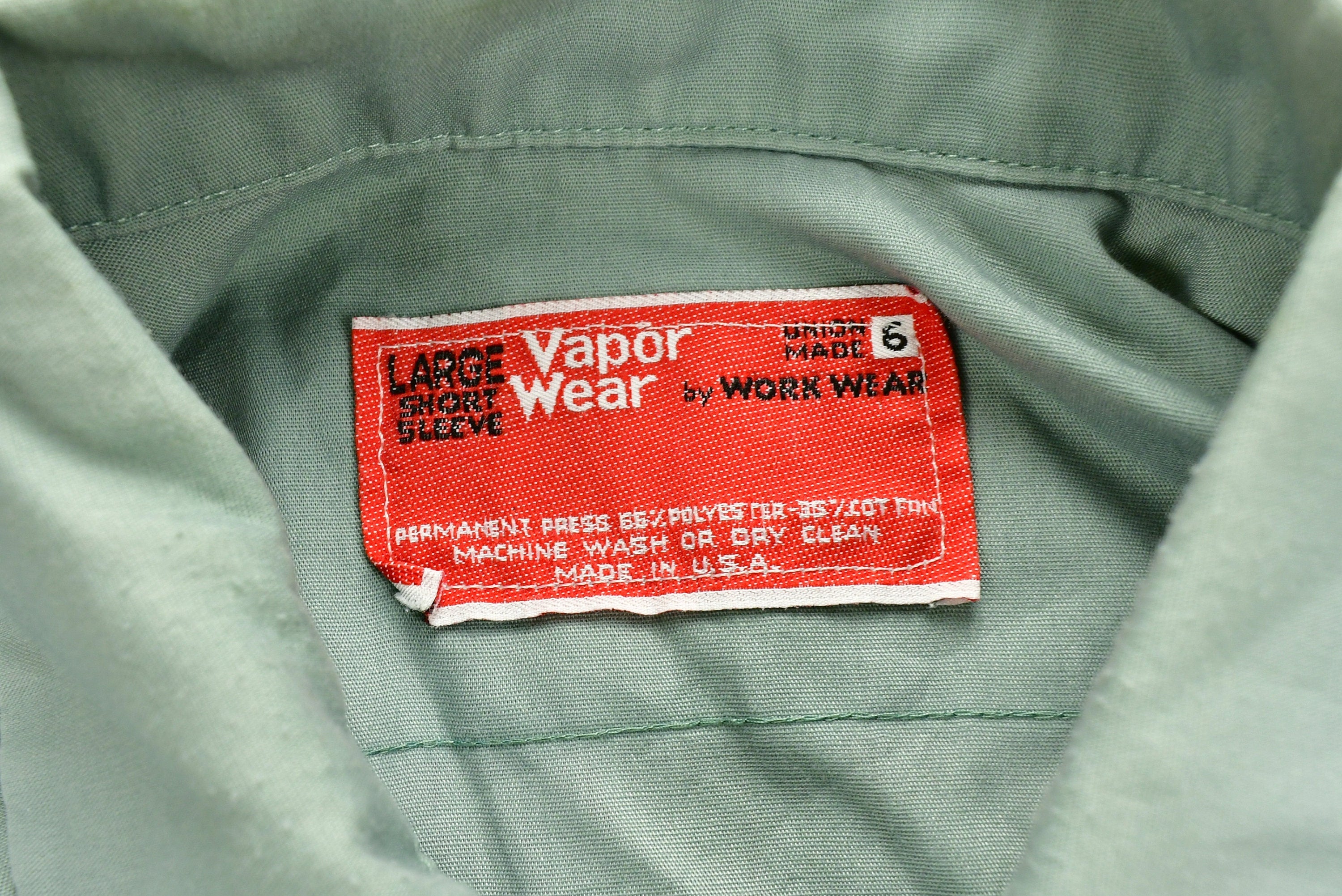 Vintage 1970s Chain Stitched Button Up Uniform T-Shirt  Mr. Meyler  Embroidered  Union Made  Woodbridge School  Distressed  Pocket Tee