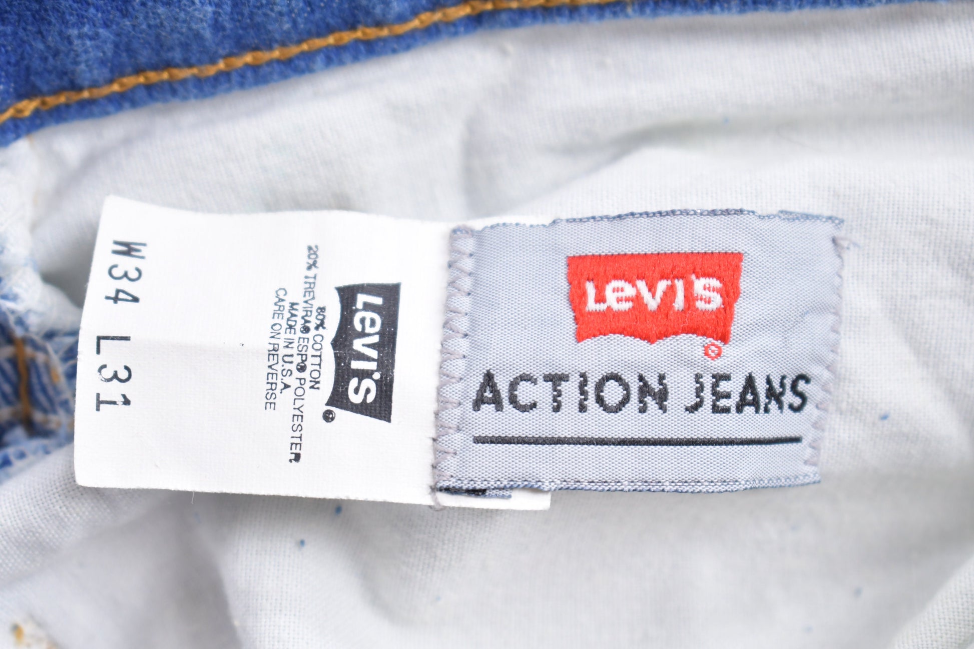 Vintage 1980s Levi's Brown Tab Action Jeans Denim Jeans Size 32 x 31