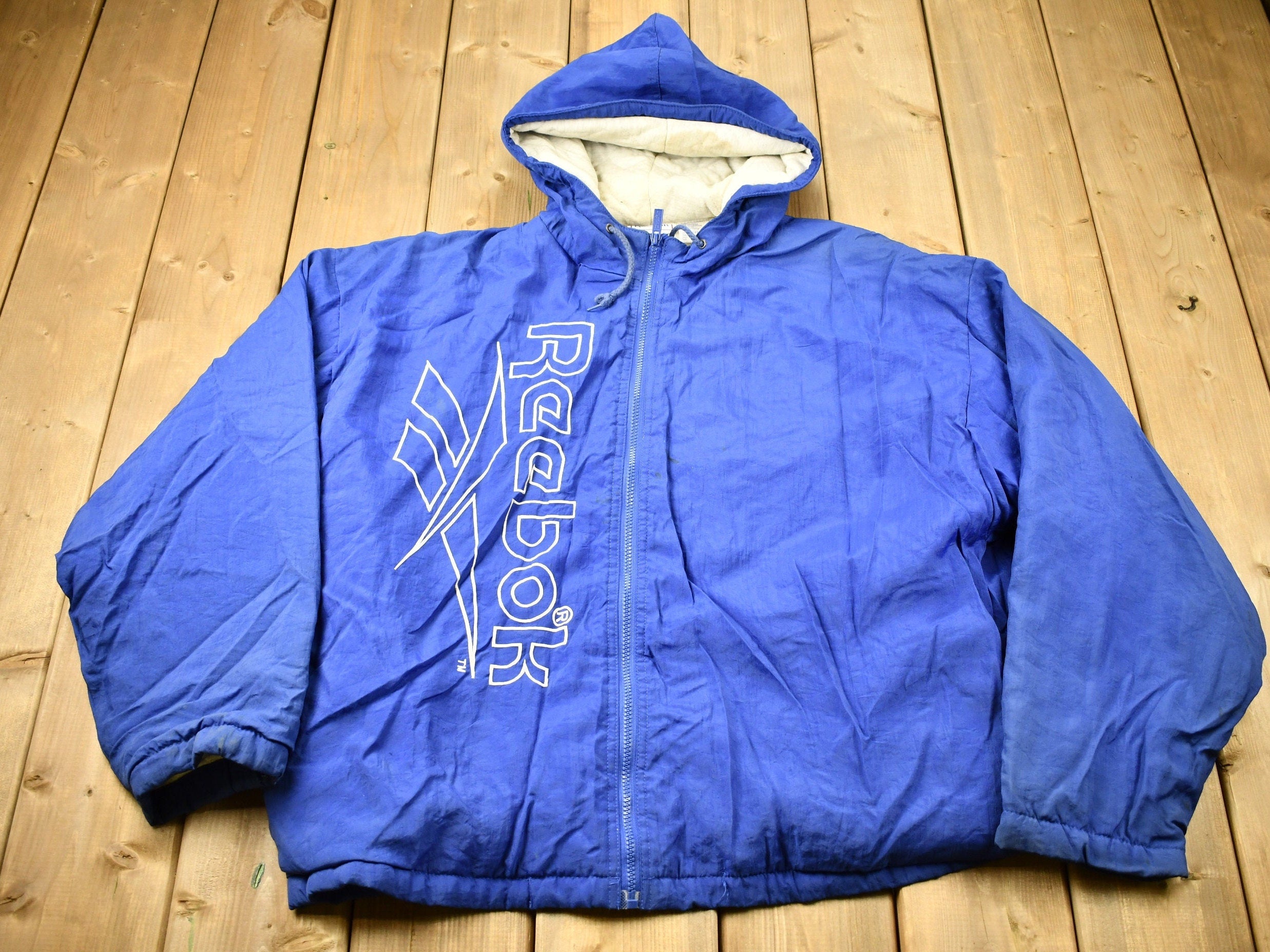 Vintage 1980s Reebok Embroidered Windbreaker Jacket