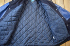 Vintage 1990s Manitoba Hydro Embroidered Logo Leather & Wool Varsity Jacket