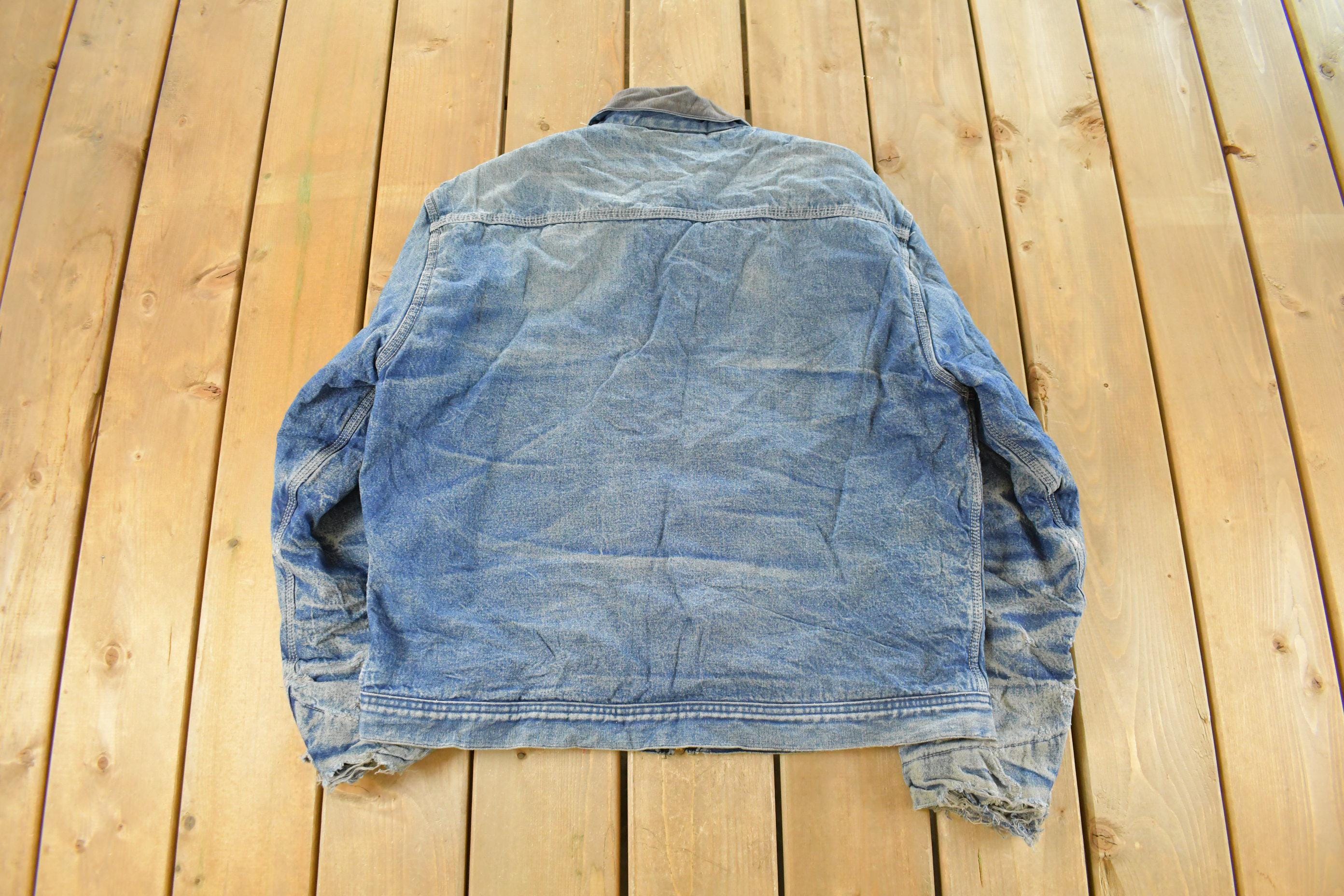Vintage 1980s Osh Kosh B'Gosh Denim Full Zip Jacket Men's L