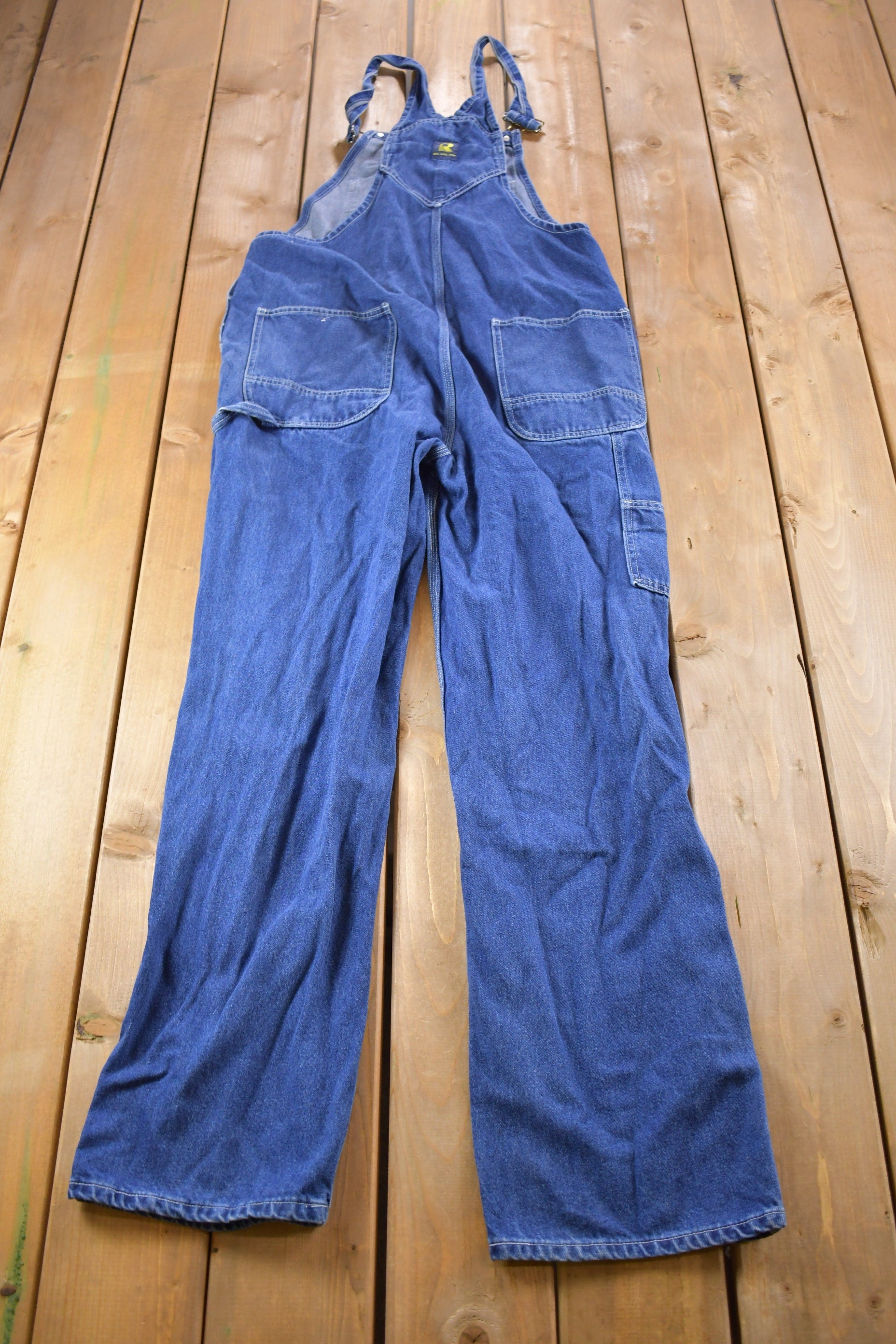 Vintage 1990s Real Work Wear Denim Jean Overalls Size Medium