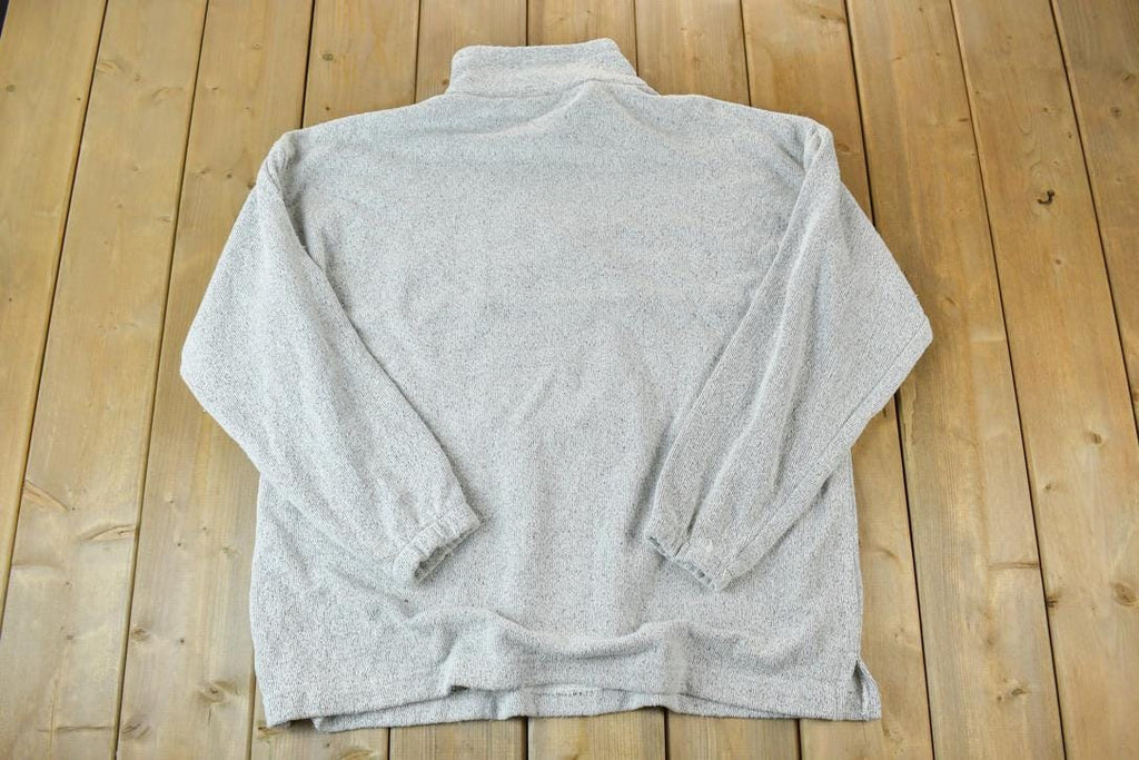 Vintage 1990s Alaska Quarter Zip Crewneck Sweatshirt Made In USA