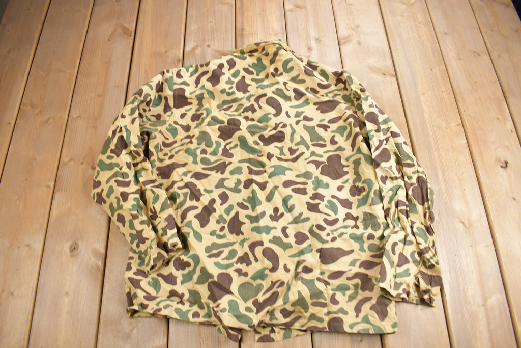 Vintage 1970s Caliber Duck Camo Button Up Shirt