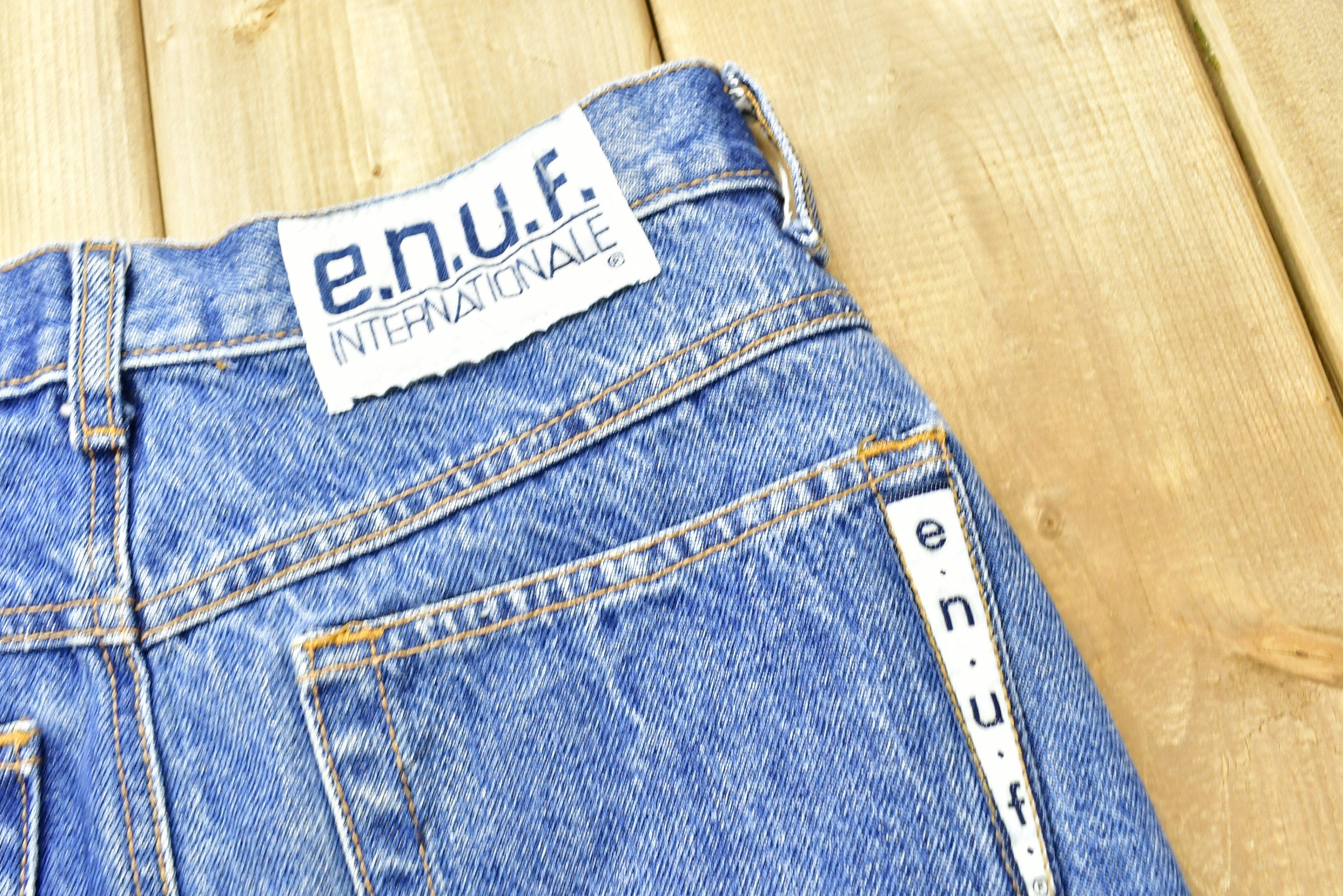 Vintage 1990s Enuf International Women's Jean Skirt Size 11