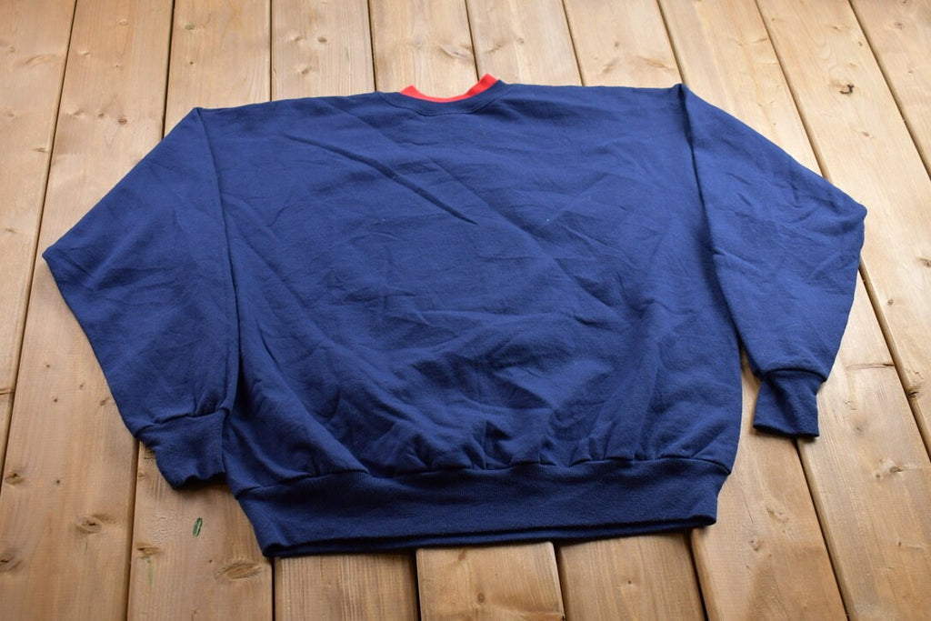 Vintage 1990s Winter Theme Floral Crewneck Sweater