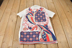 Vintage 1970s All Over Abstract Pattern Short Sleeve Button Up Shirt