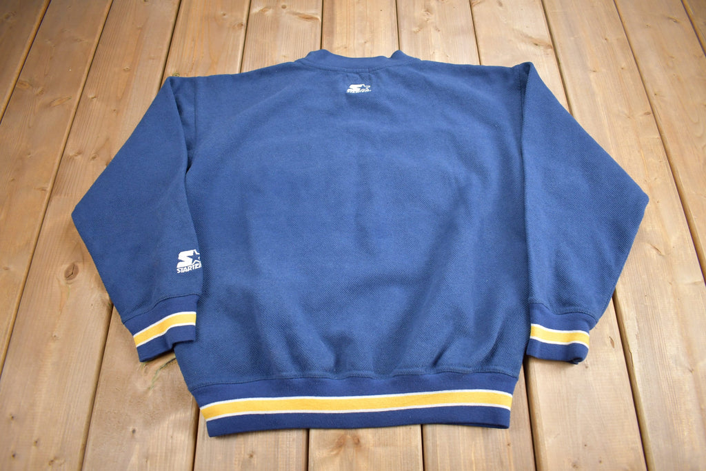 Vintage 1990s University Of Notre Dame Collegiate Starter Crewneck  Embroidered  NCAA Sweatshirt  Sportswear  Americana