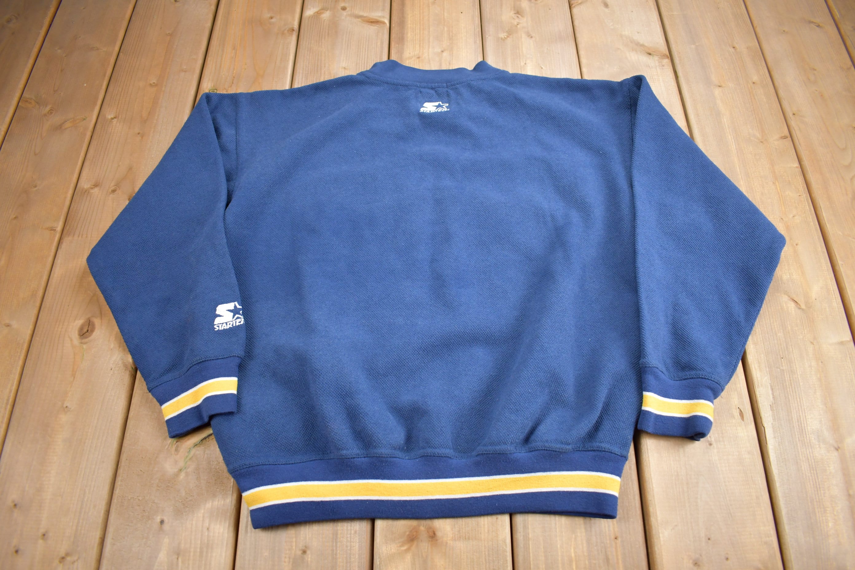 Vintage 1990s University Of Notre Dame Collegiate Starter Crewneck  Embroidered  NCAA Sweatshirt  Sportswear  Americana