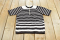 True Vintage 1970s Miss Holly Short Sleeve Quarter Zip Knit Polyester Sweater T-Shirt Womens S /