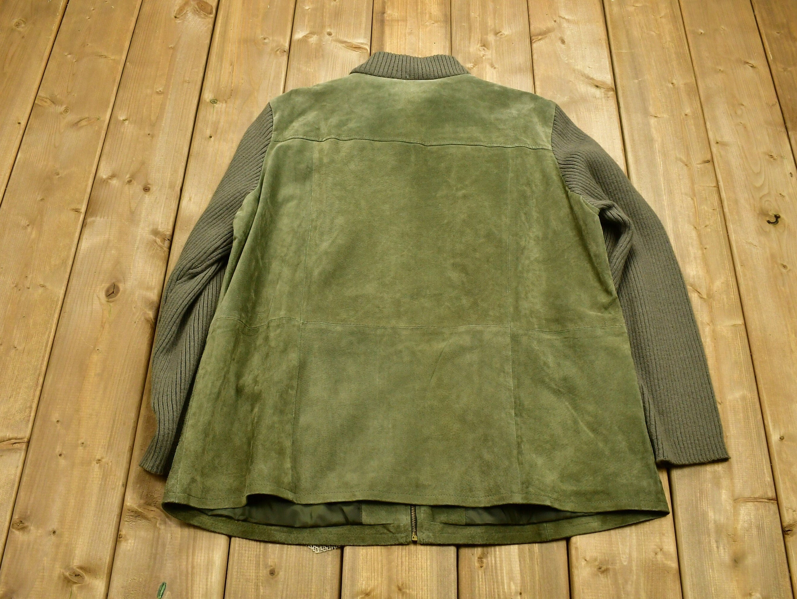 Vintage 1990s J.G, Hook Suede Color Block Women's Jacket